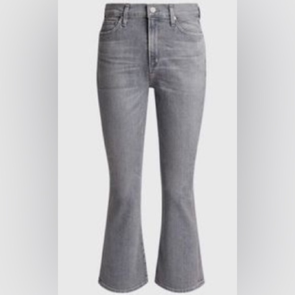 Citizen of Humanity Gray Wash Demy Cropped Flare Jeans, Size 25